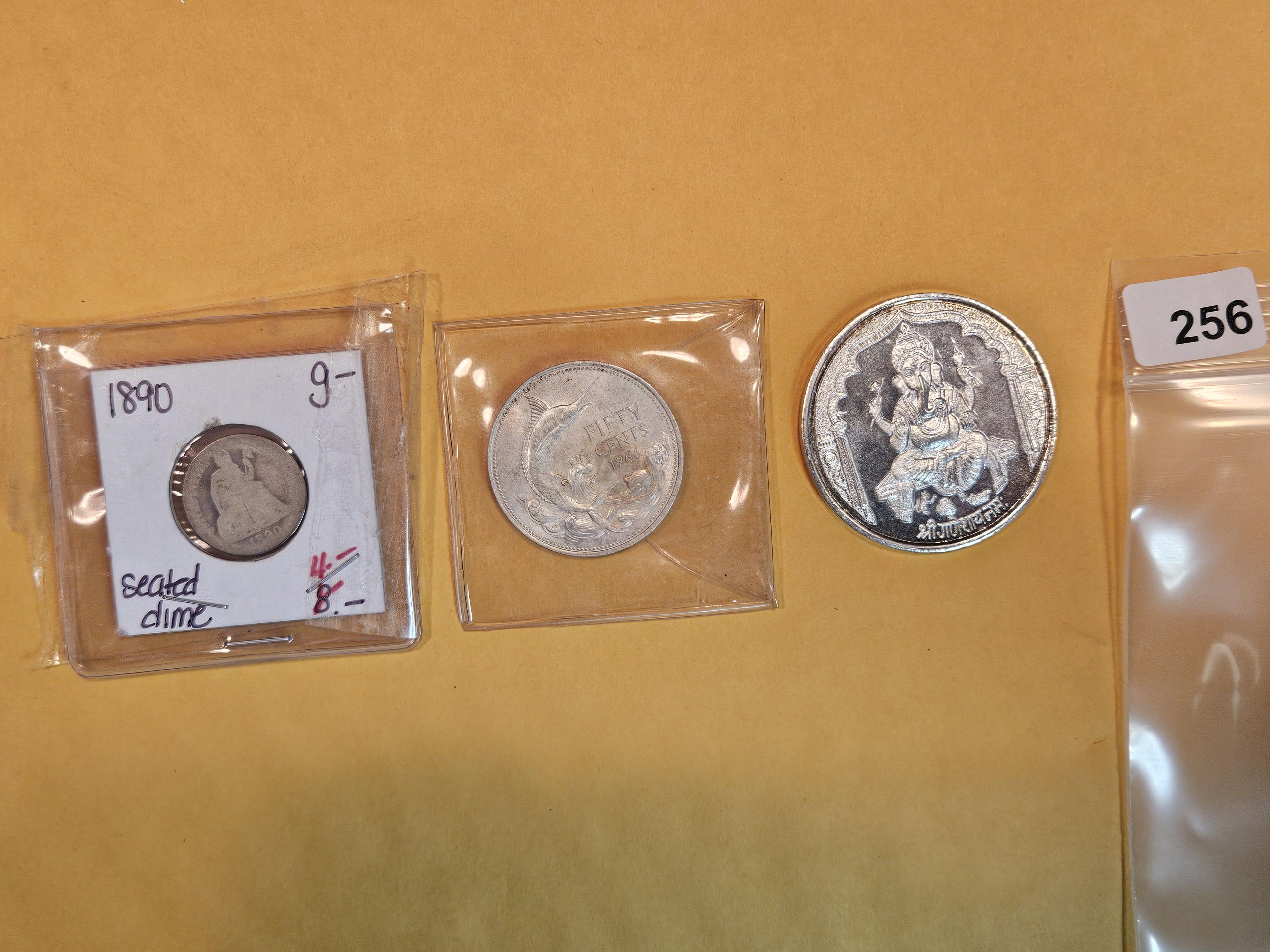 Three mixed silver pieces