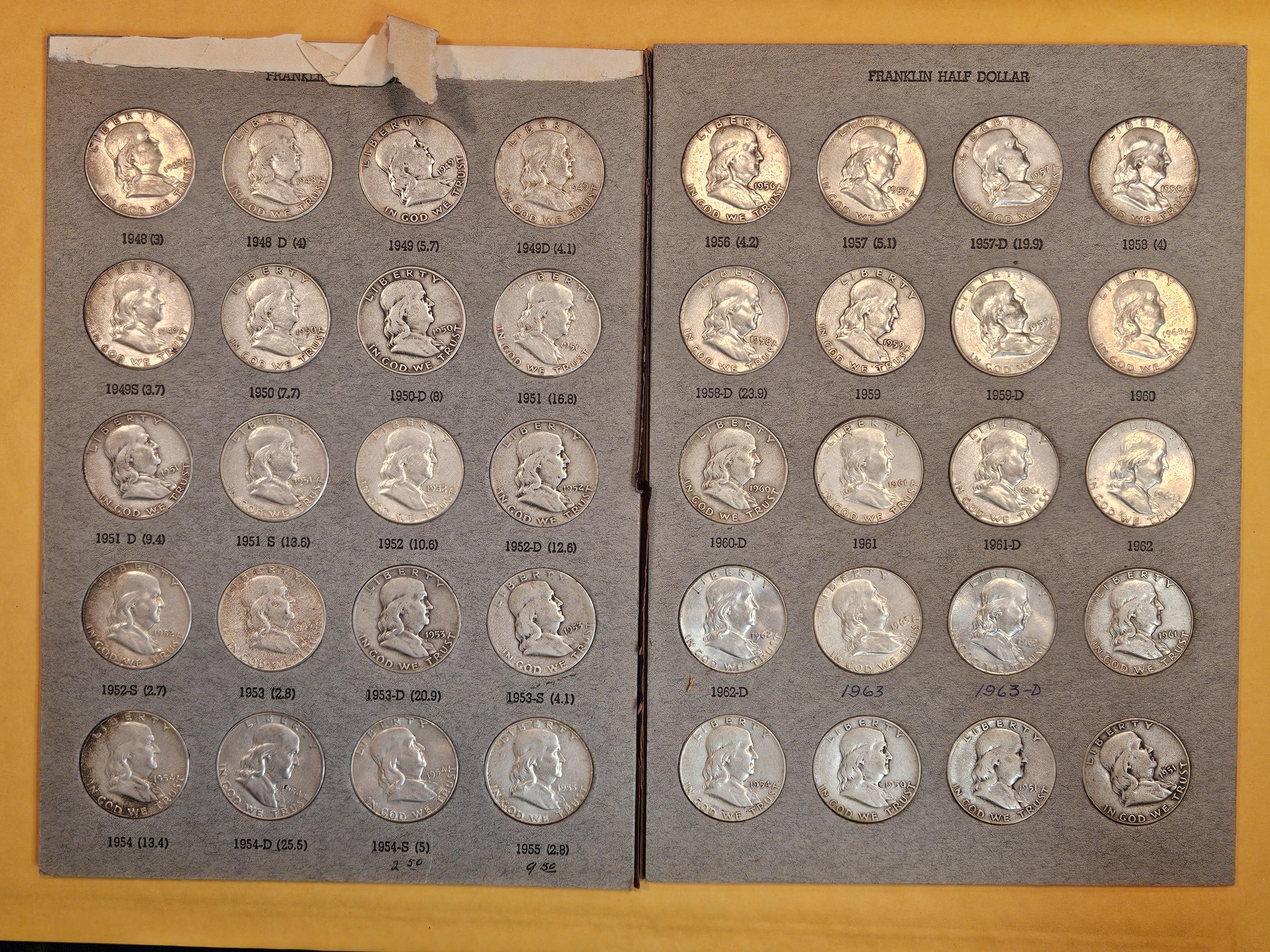 Completely Full Franklin Silver Half Dollar Book!