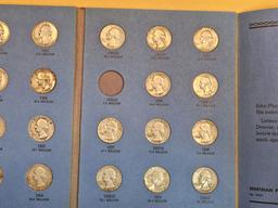 Mostly complete silver Washington Quarter collection