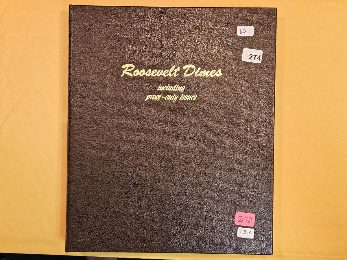 Mostly complete Roosevelt Dime collection in Nice Dansco Album