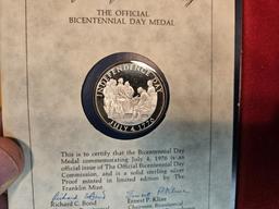 The Official Bicentennial Day Commemorative Proof Deep Cameo Silver Medal