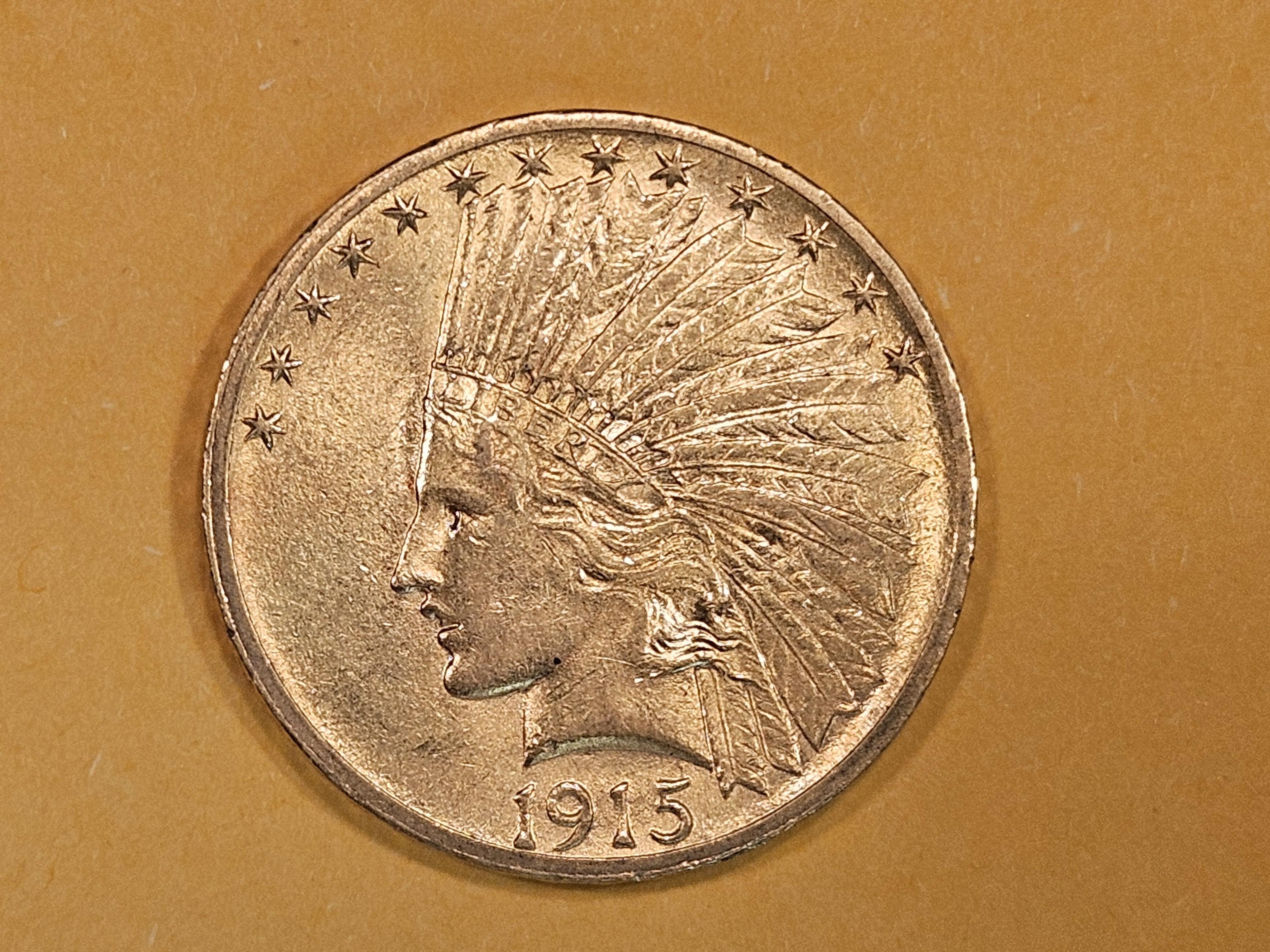 GOLD! Choice Brilliant Uncirculated 1915 GOLD Indian Ten Dollars