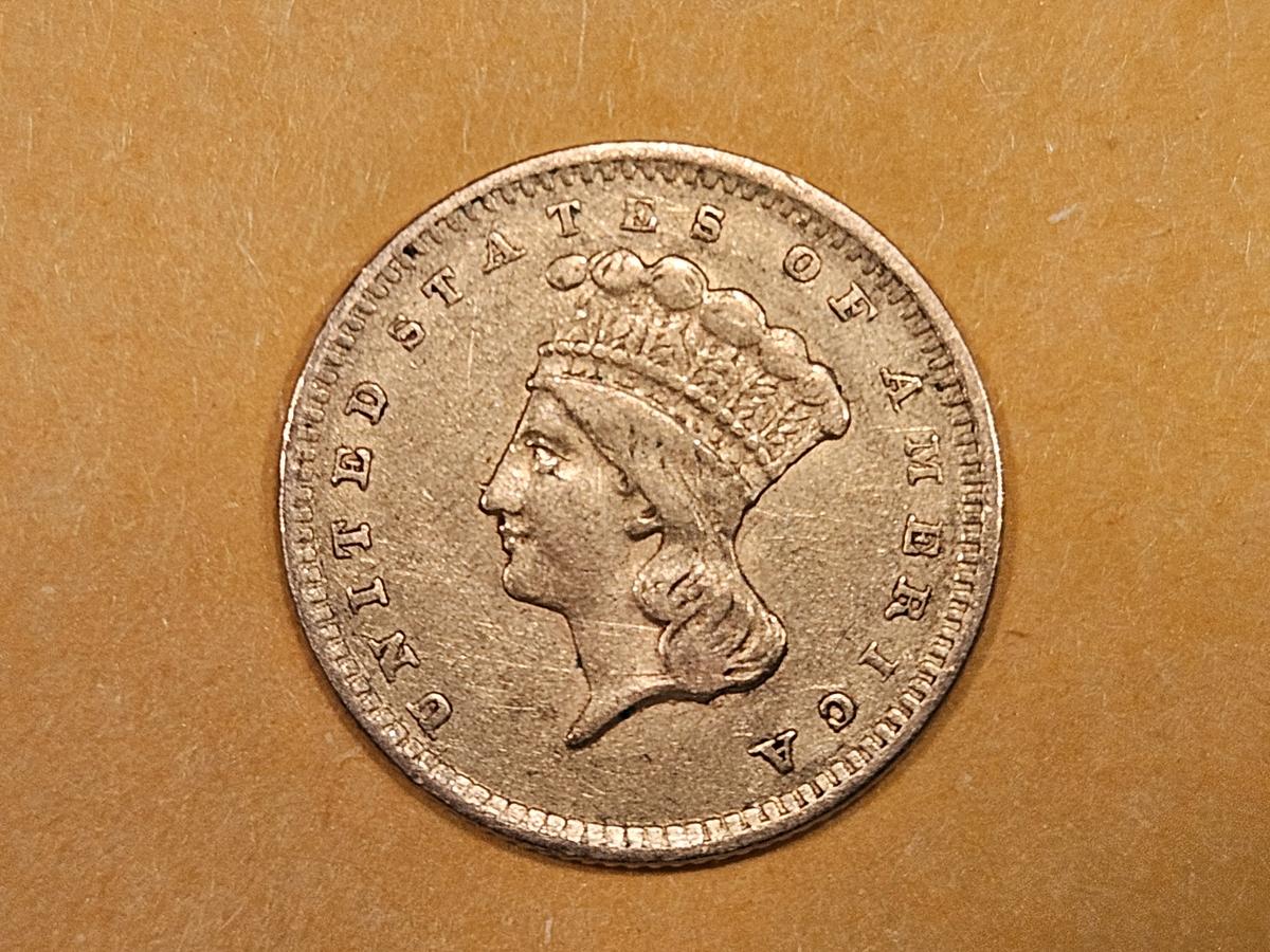 GOLD! Better Date 1856 Gold Type 3 Dollar