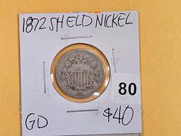 Better Date 1872 Shield Nickel