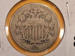 Better Date 1872 Shield Nickel