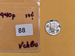 1940 Mercury Dime in Very Choice Brilliant Uncirculated