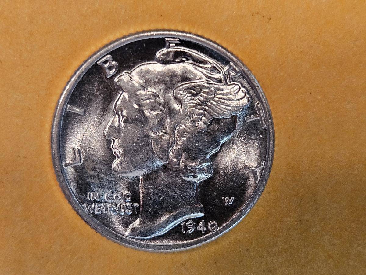 1940 Mercury Dime in Very Choice Brilliant Uncirculated