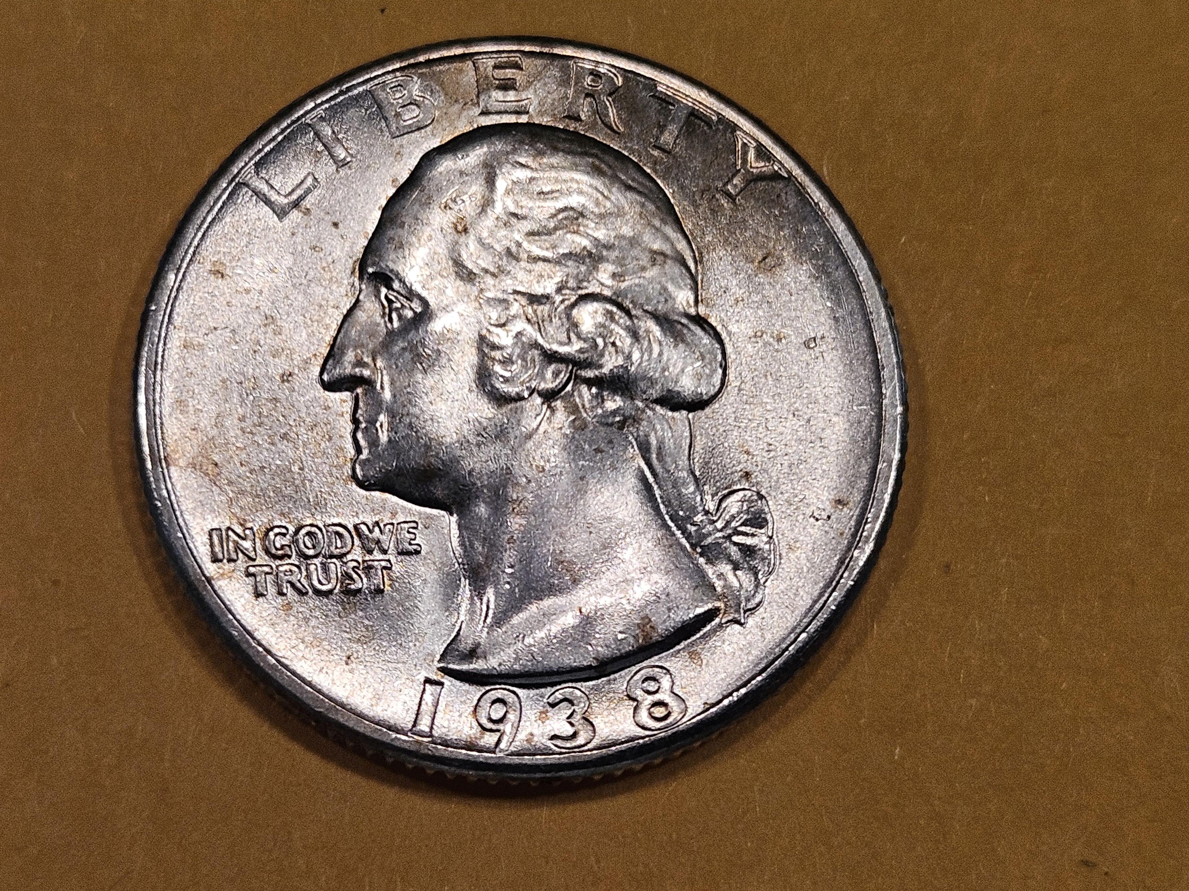 1938 Washington silver Quarter