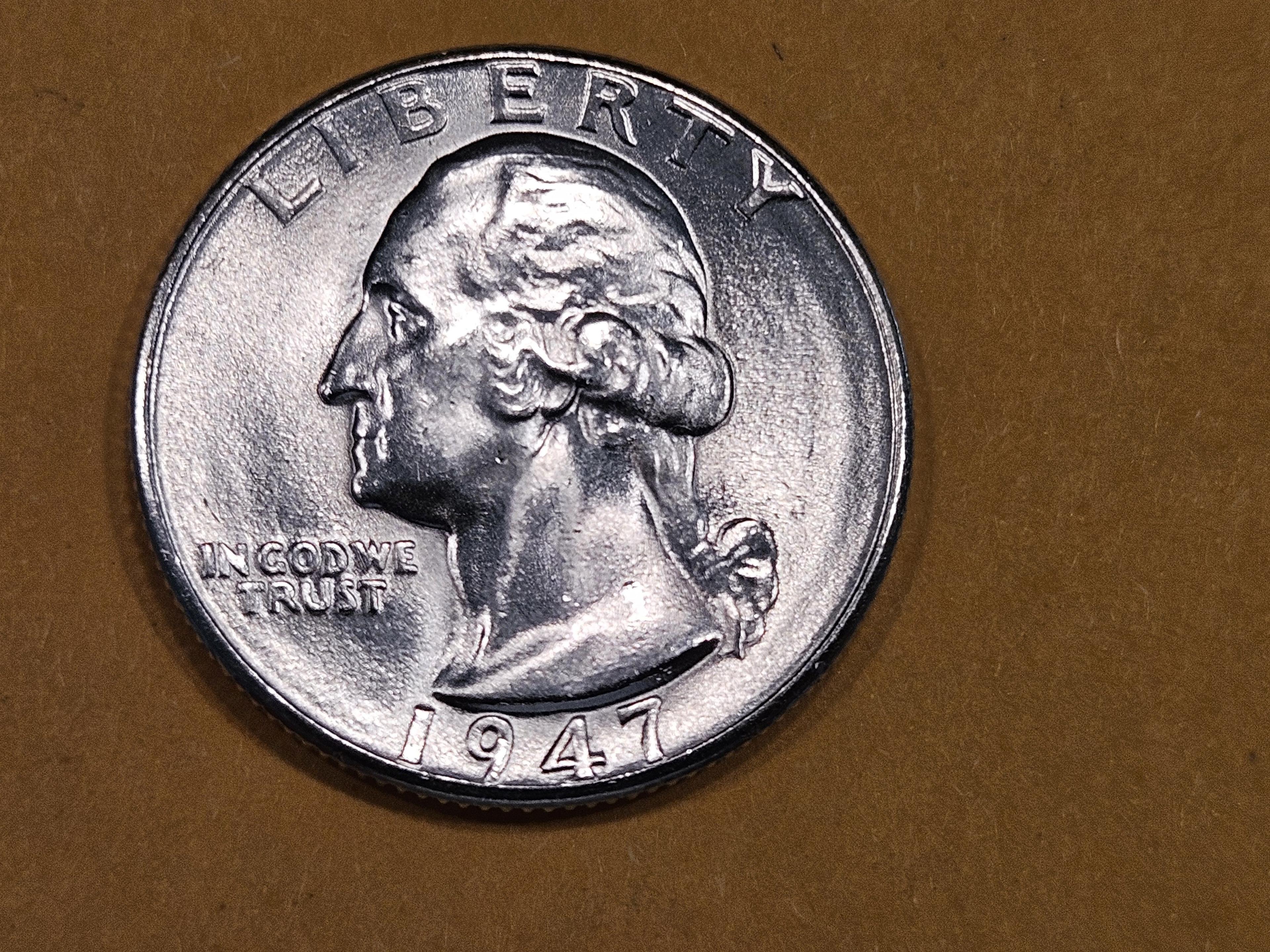 1947-D Washington silver Quarter