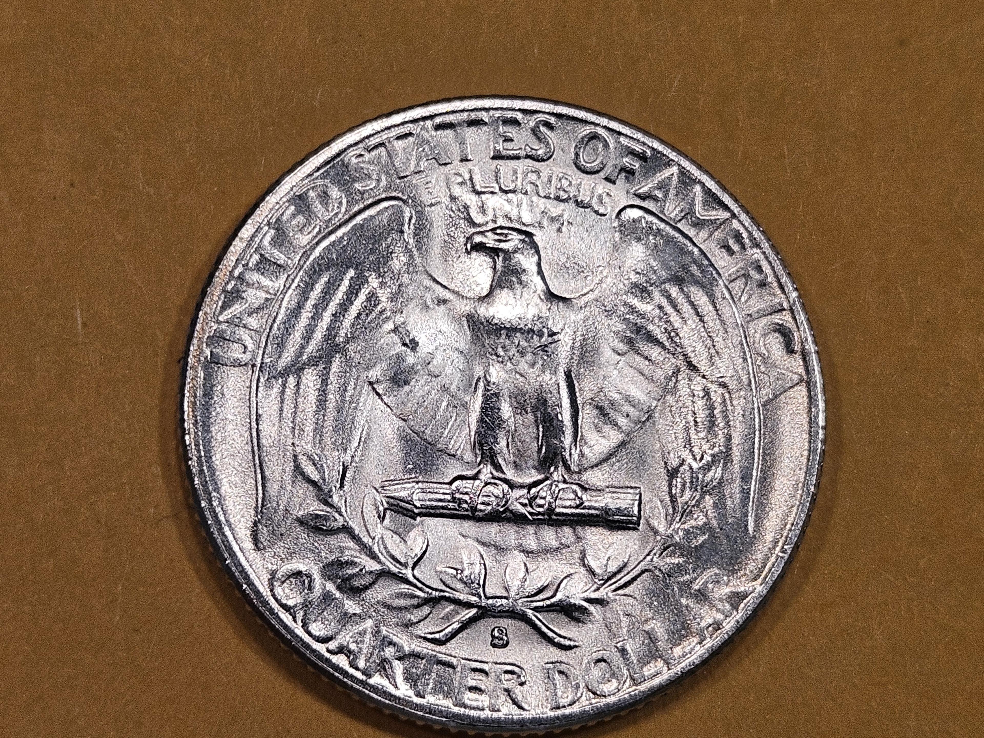 1951-S Washington silver Quarter
