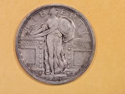 * 1917 Type 1 Standing Liberty Quarter