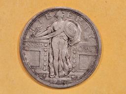 * 1917 Type 1 Standing Liberty Quarter