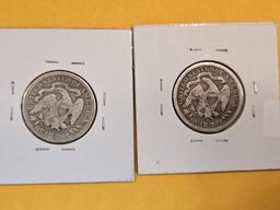 Two more Seated Liberty silver Quarters