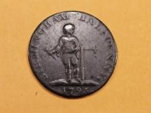 CONDER TOKEN! 1793 Warwickshire-Birmingham half-penny token
