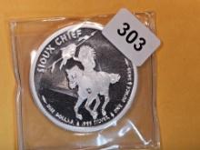 One Troy ounce .999 fine Proof Silver Art Round
