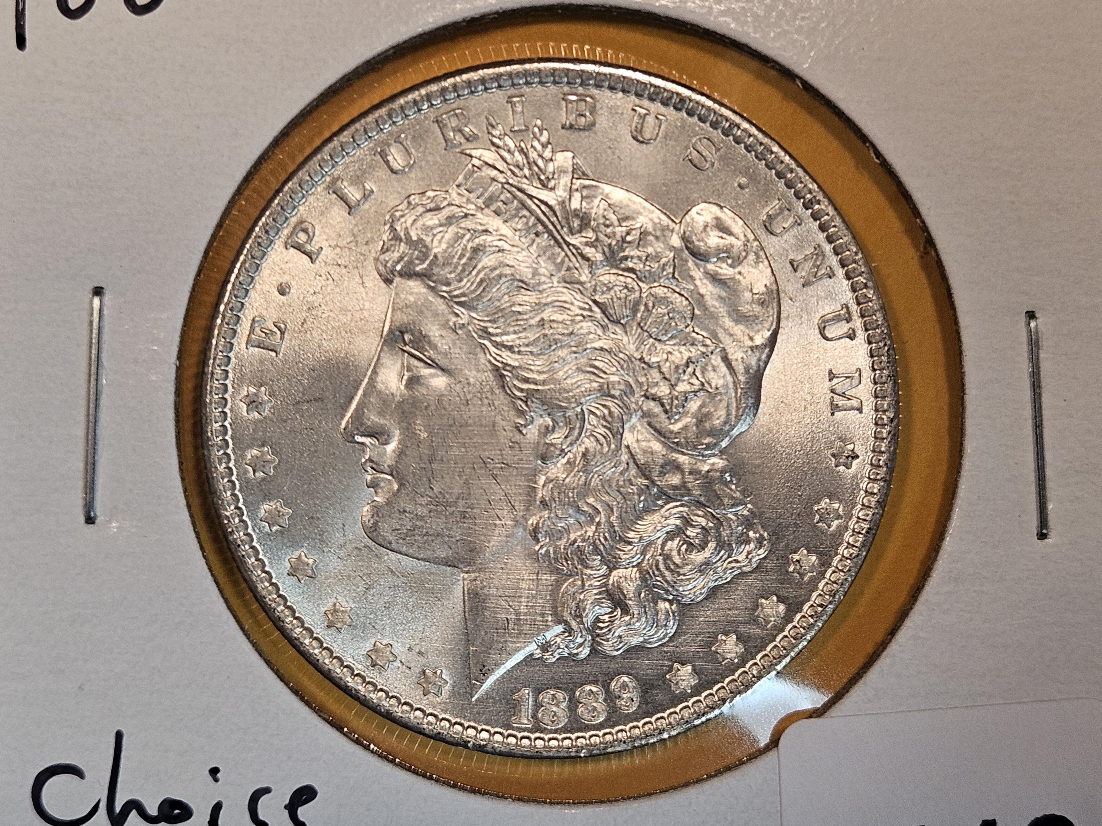 Choice Brilliant Uncirculated 1889 Morgan Dollar