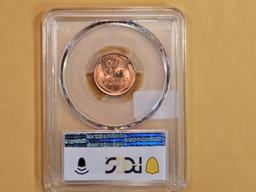 GEM! PCGS 1954-S Wheat cent in Mint State 66 RED