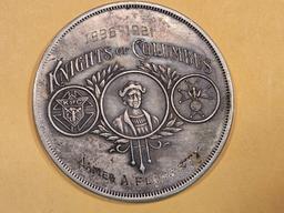 1896 - 1921 Knights of Columbus Member silver Medal
