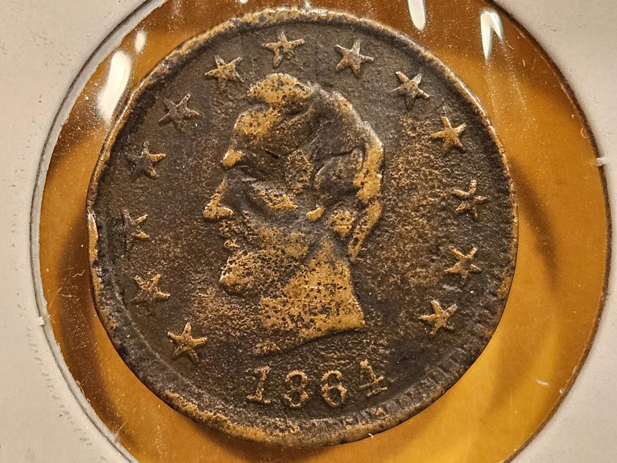 * RARE! 1864 Civil War Token