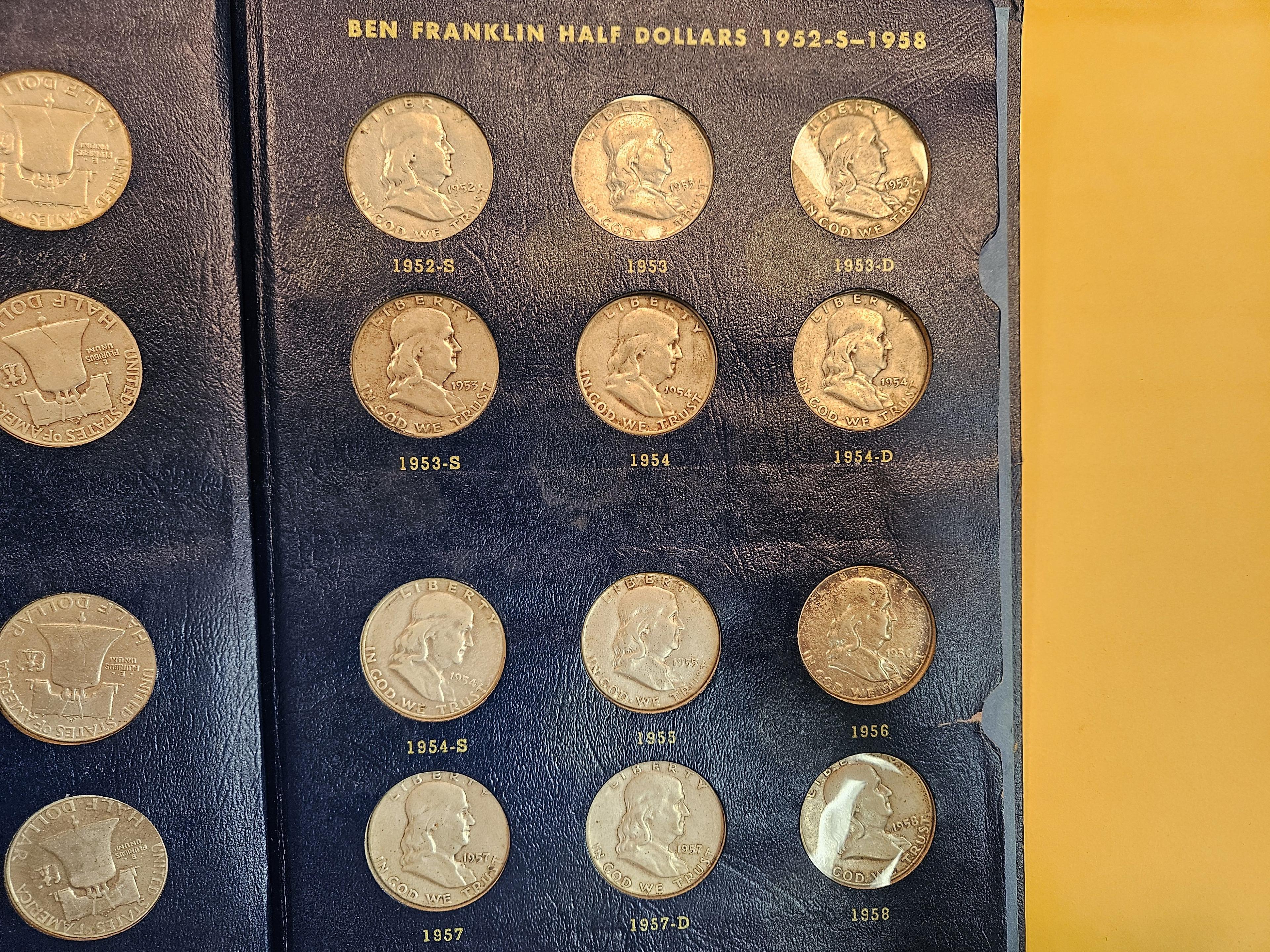 COMPLETE set of silver Franklin Half Dollars