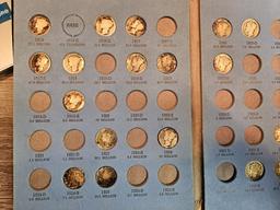 Partially Complete set of silver Mercury Dimes