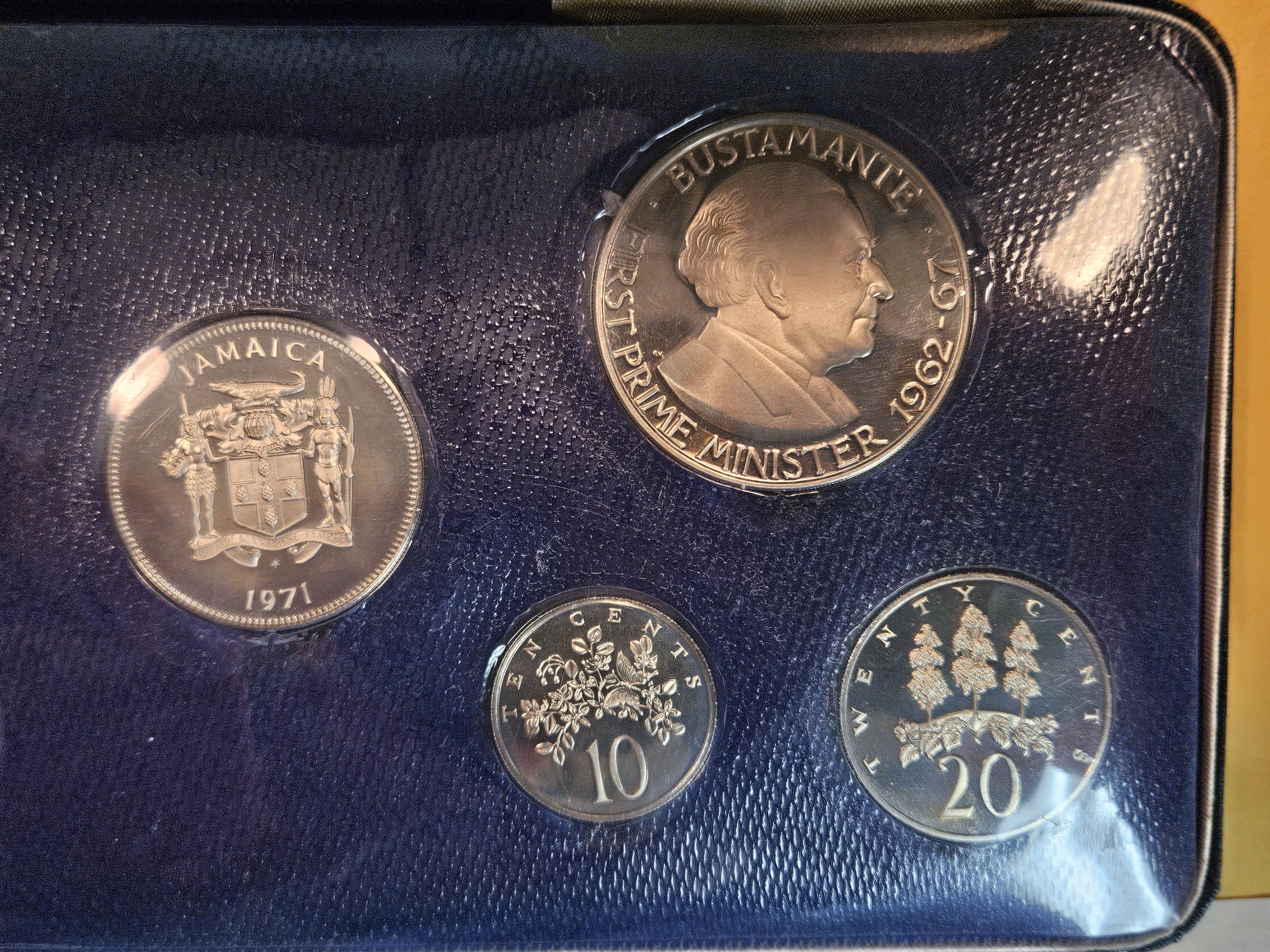 1971 Silver GEM Proof Deep Cameo Jamaica 7-Coin Set