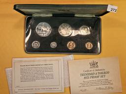 1971 Silver GEM Proof Deep Cameo Trinidad & Tobago 7-Coin Set