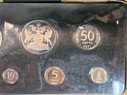 1971 Silver GEM Proof Deep Cameo Trinidad & Tobago 7-Coin Set