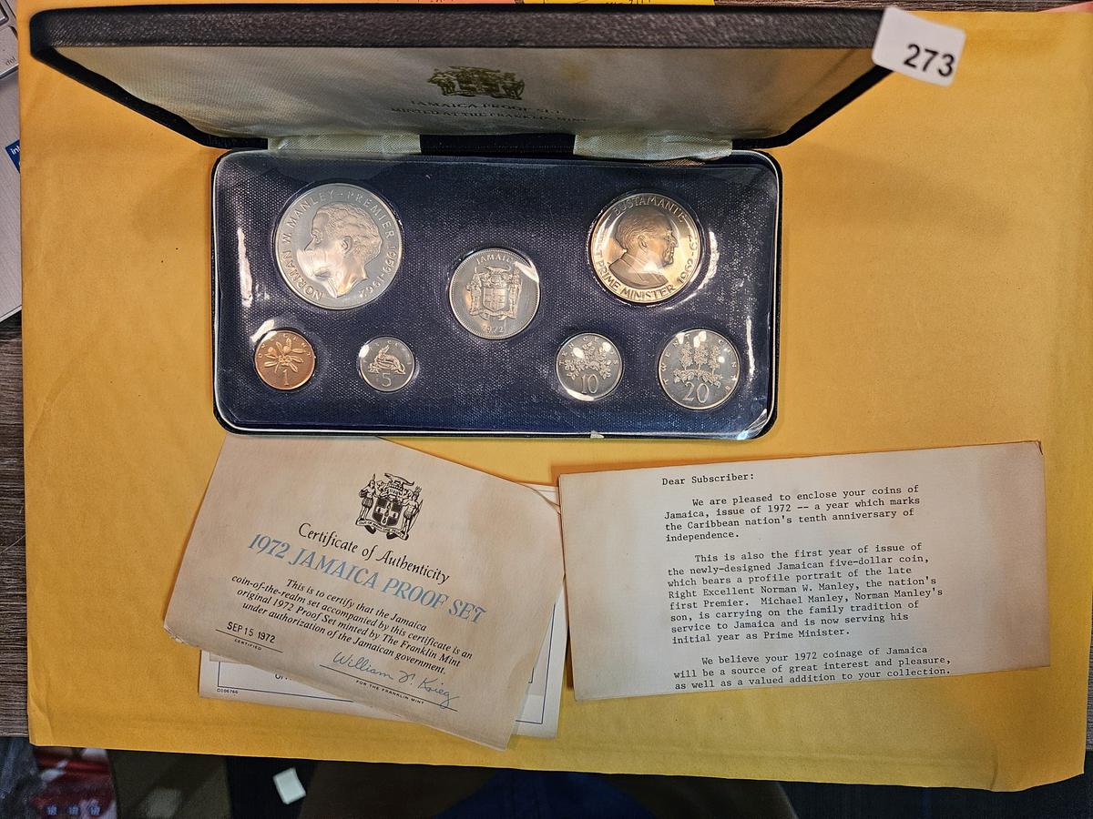 1972 Silver GEM Proof Deep Cameo Jamaica 7-Coin Set