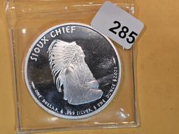 2021 GEM Proof Deep Cameo Sioux Nation Silver Dollar