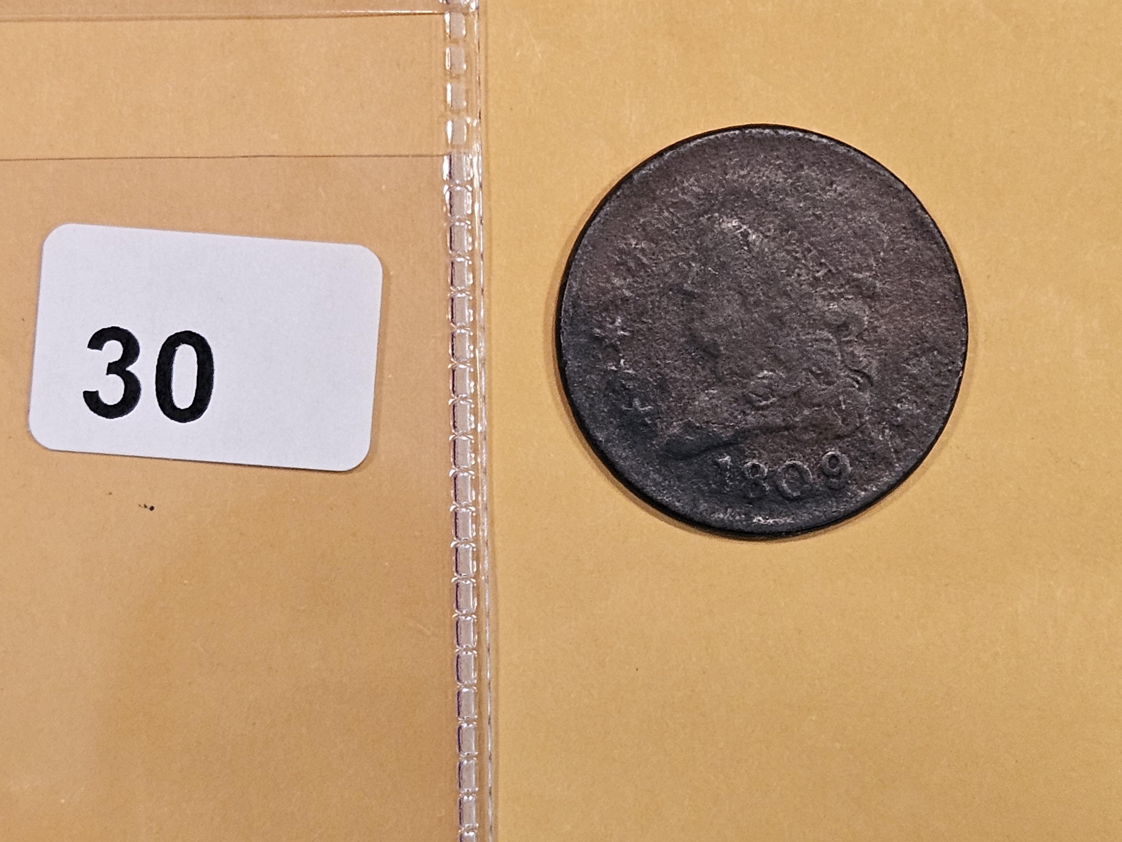 1809 classic Head half-Cent
