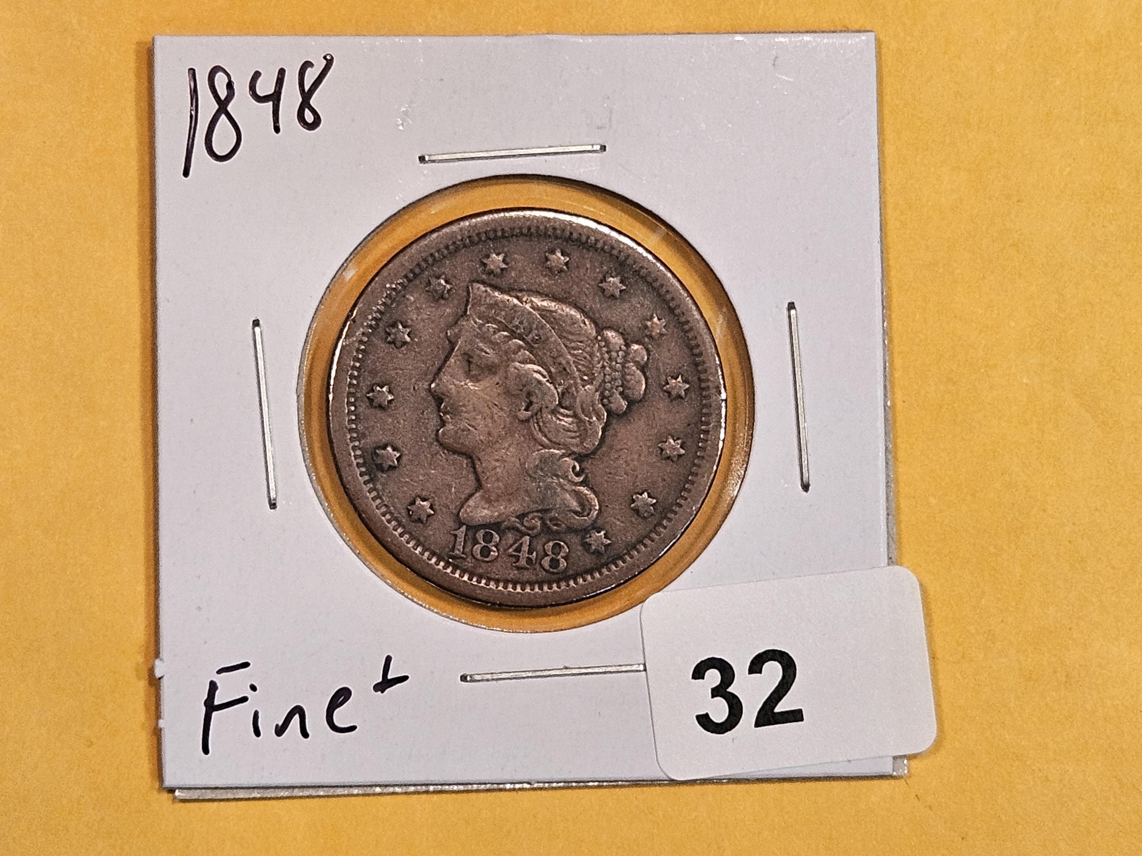 1848 Braided Hair Large Cent