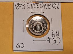 1869, 1870 and 1873 Shield Nickels