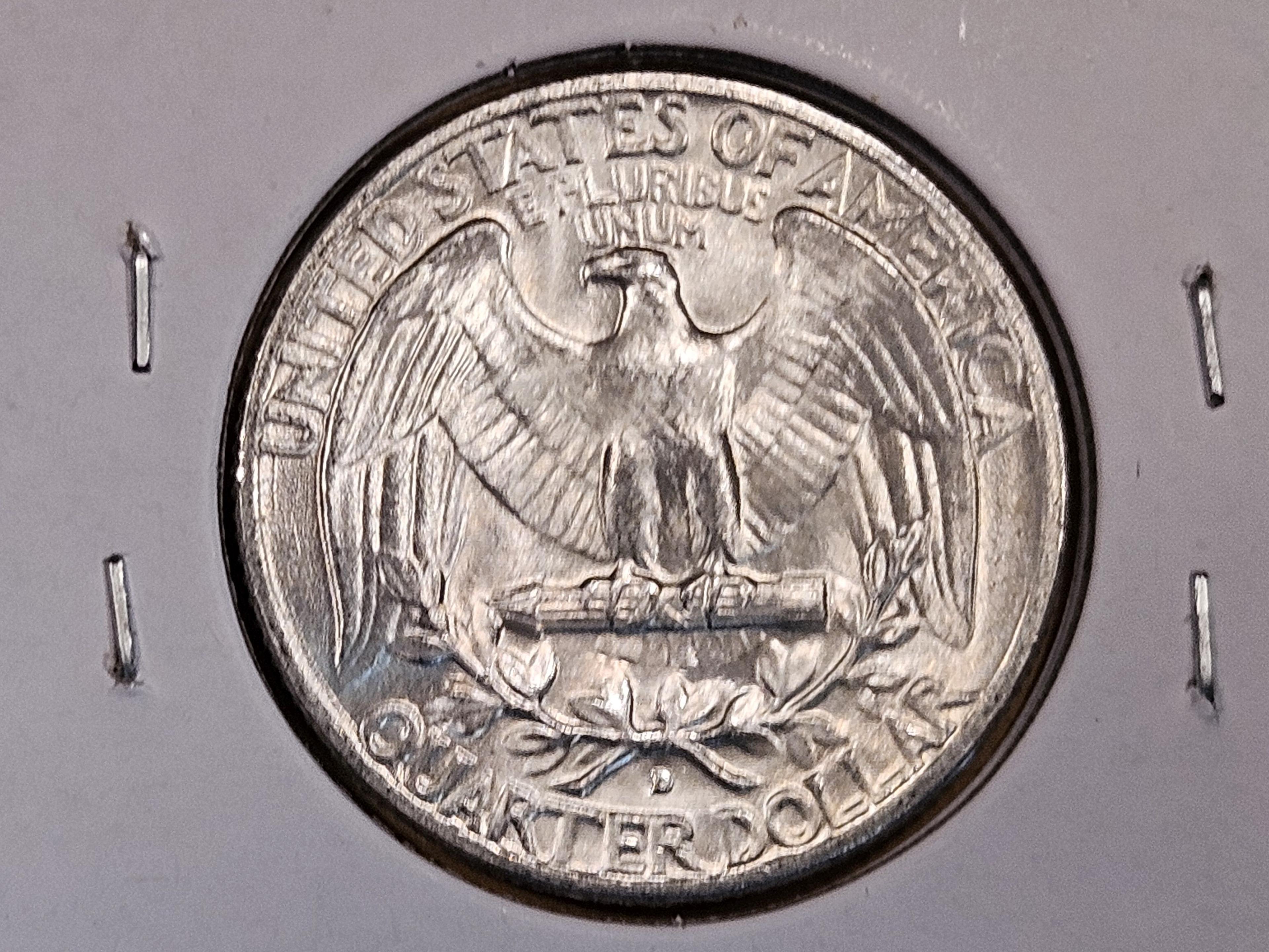 Choice Brilliant Uncirculated plus 1954-D silver Washington Quarter