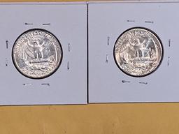 Two Very Choice Brilliant Uncirculated silver Washington Quarters