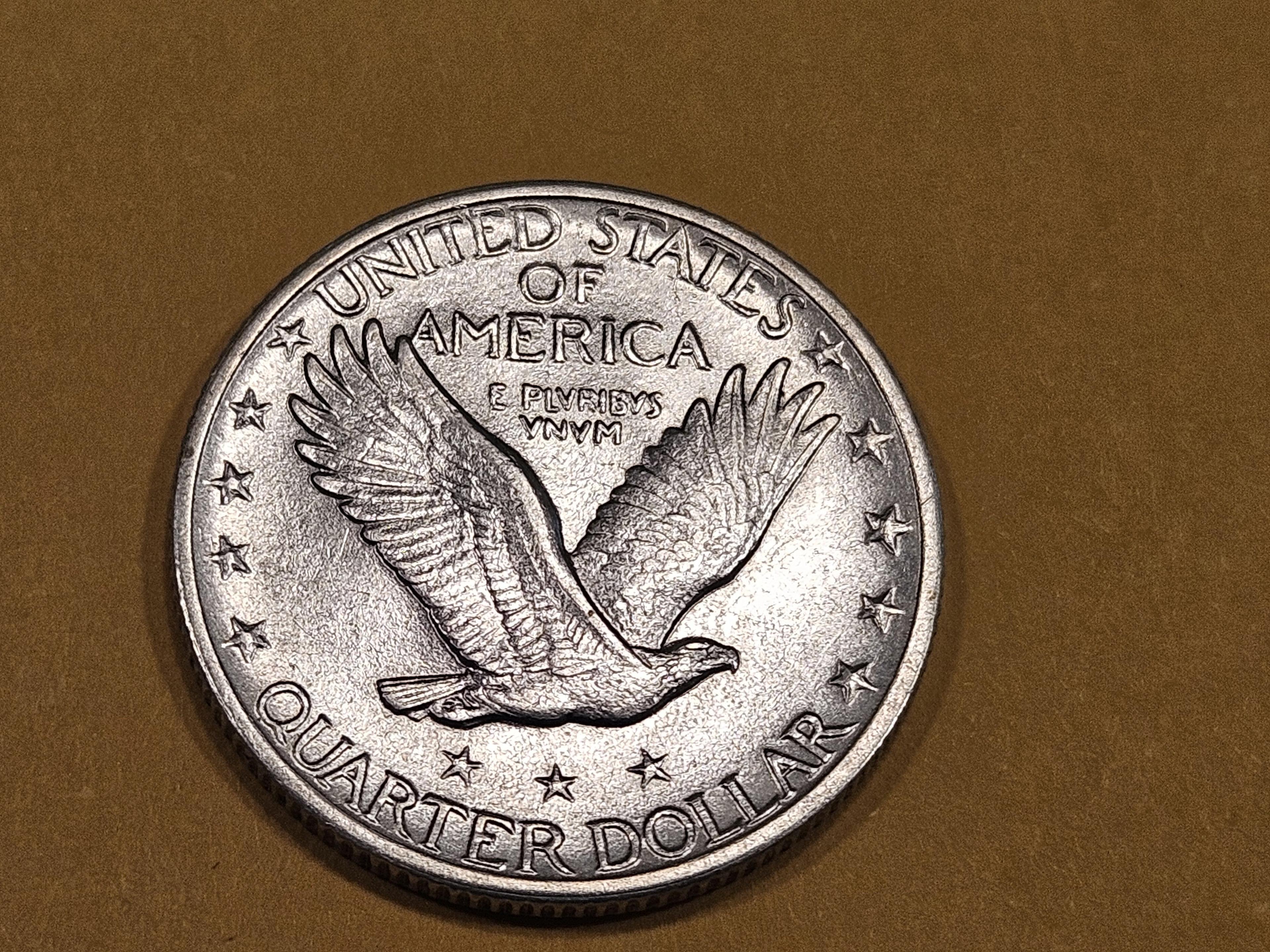 Brilliant About Uncirculated ++ 1917 Type 1 Standing Liberty Quarter