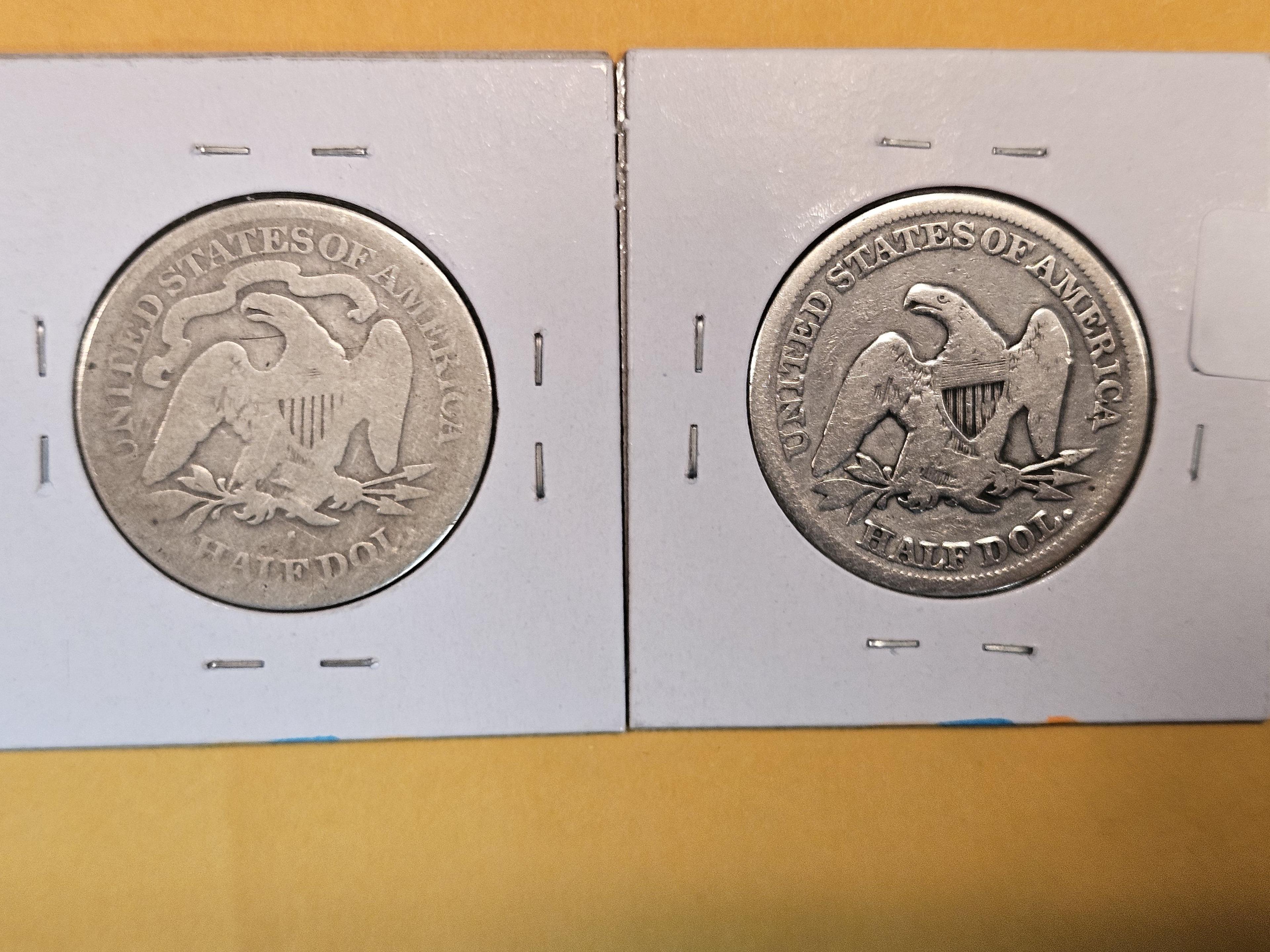 1876-S and 1854 Seated Liberty Half Dollars