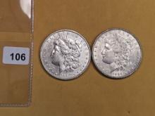 1887 and 1889 Morgan Dollars