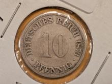 1873-G Germany 10 pfennig