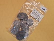 Bag of twenty Maritius 1/2 Rupees