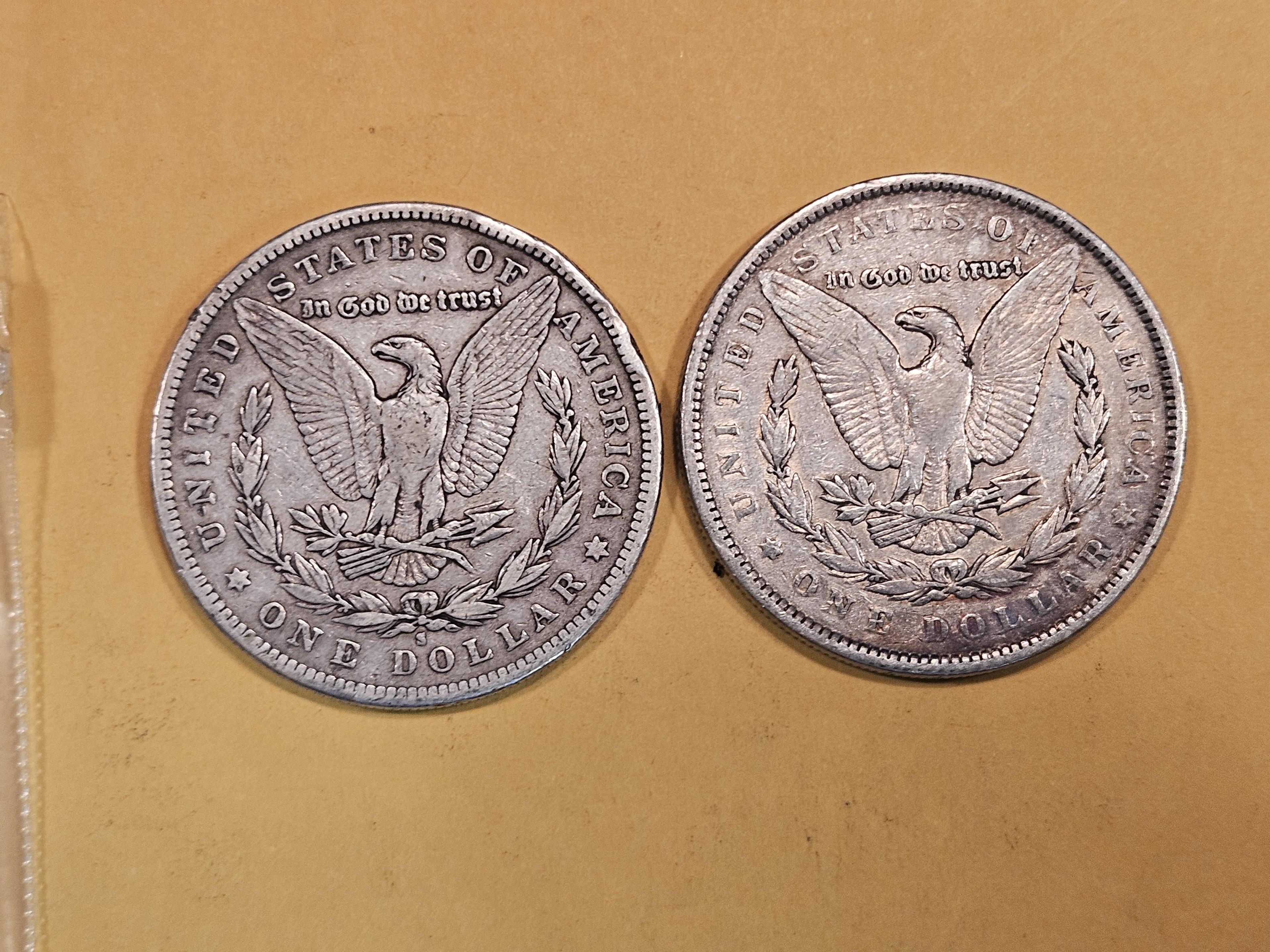 1882-S and 1890 Morgan Dollars