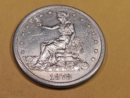 * 1878-S Trade Dollar in Bright Uncirculated - details
