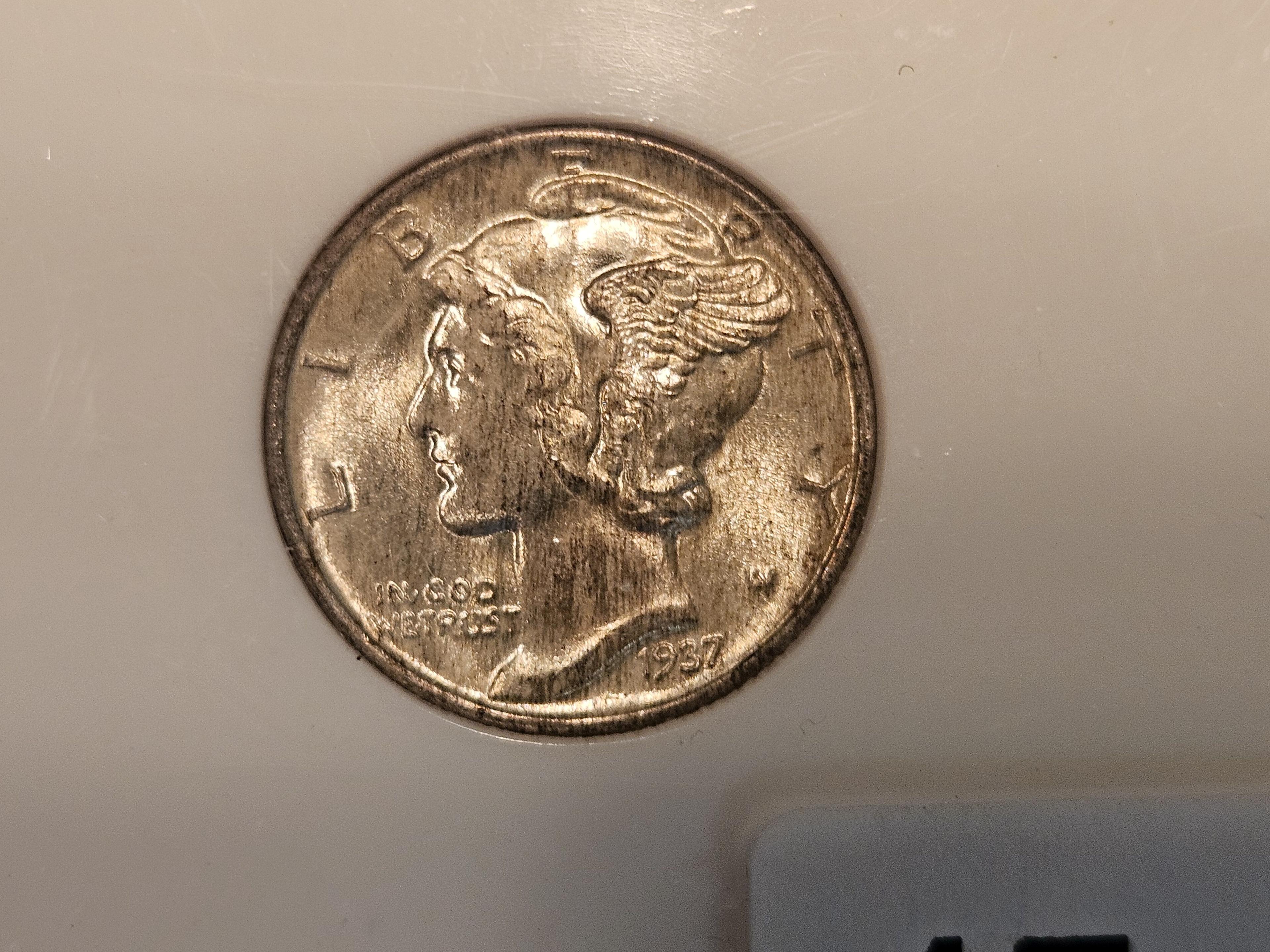 GEM! NGC 1937 Mercury Dime in Mint State 66 FB