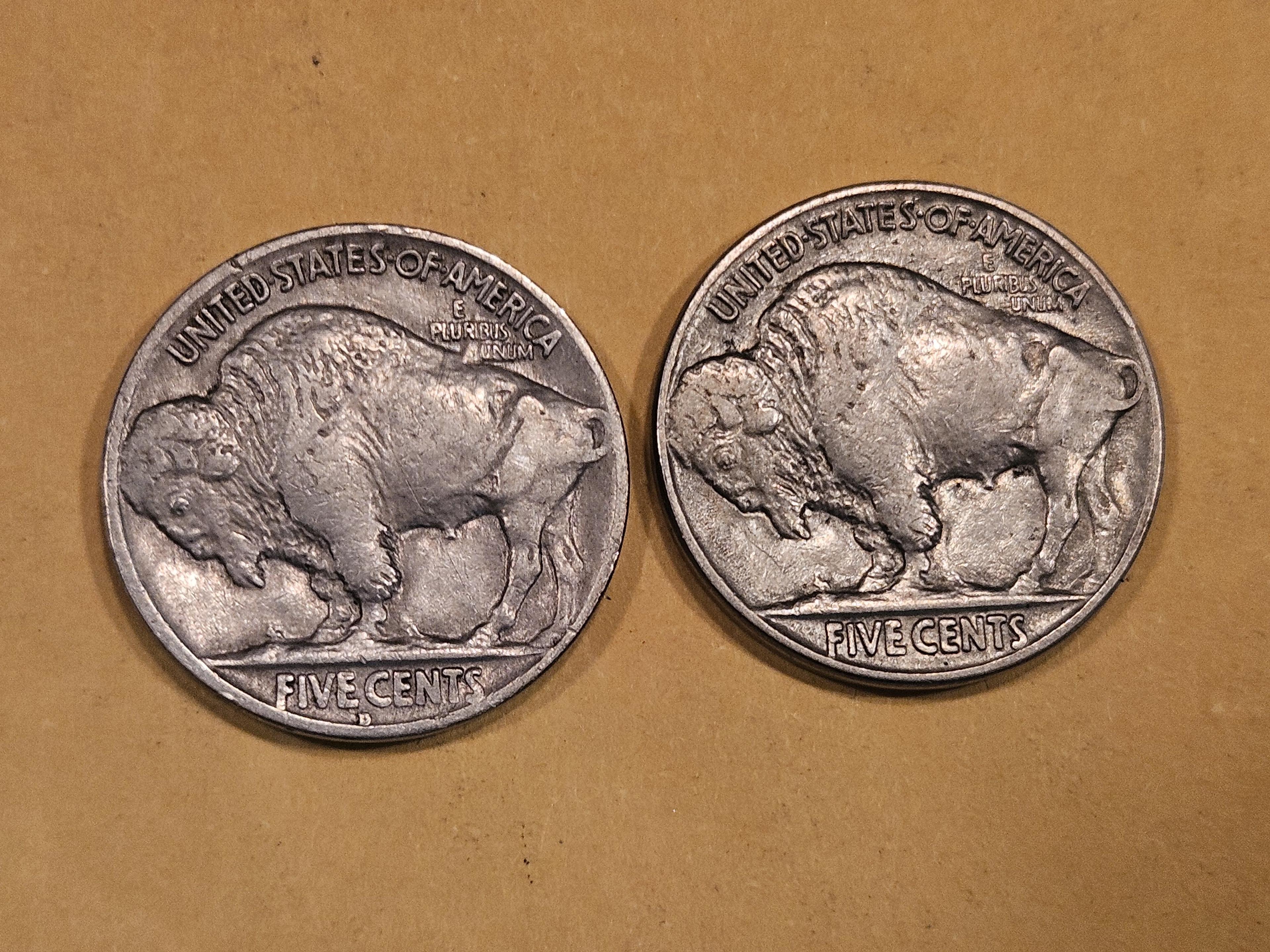 1928 and 1928-S Buffalo Nickels