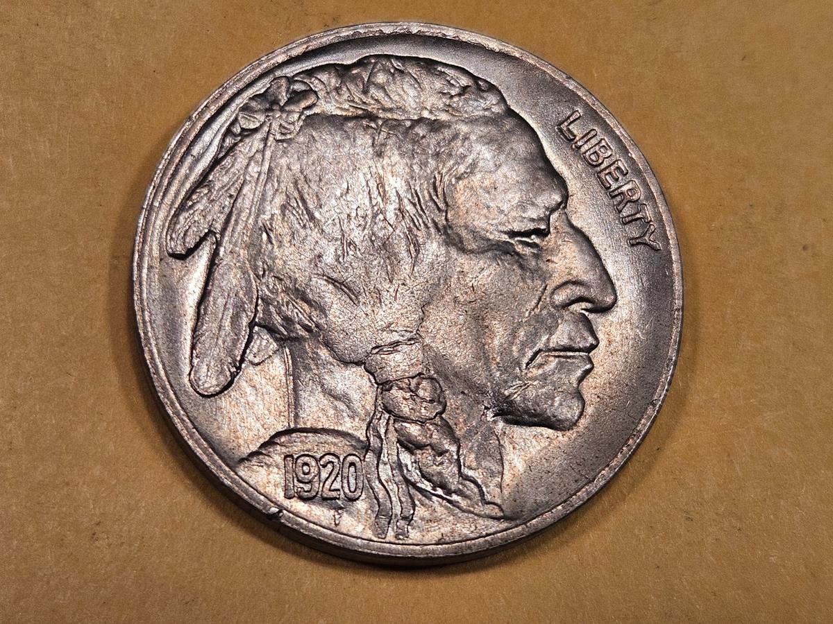 Very Choice Brilliant uncirculated 1920 Buffalo Nickel