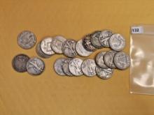 Twenty mixed Silver Half Dollars