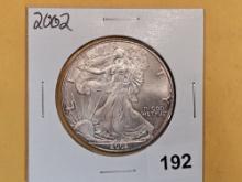 GEM Brilliant Uncirculated 2002 American Silver Eagle