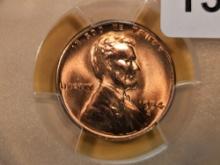 GEM! PCGS 1954-S Wheat Cent in Mint State 66 RED