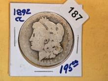 ** KEY DATE ** 1892-CC Morgan Dollar