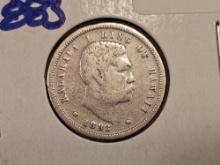 1883 HAWAII one Dime